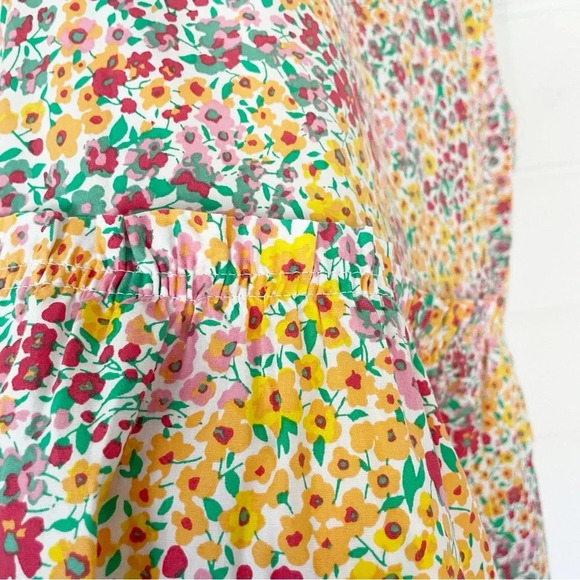 NWOT J.Crew Mixed-floral Multicolor Tiered Midi Dress Size 4 (fits bigger) - Picture 4 of 9